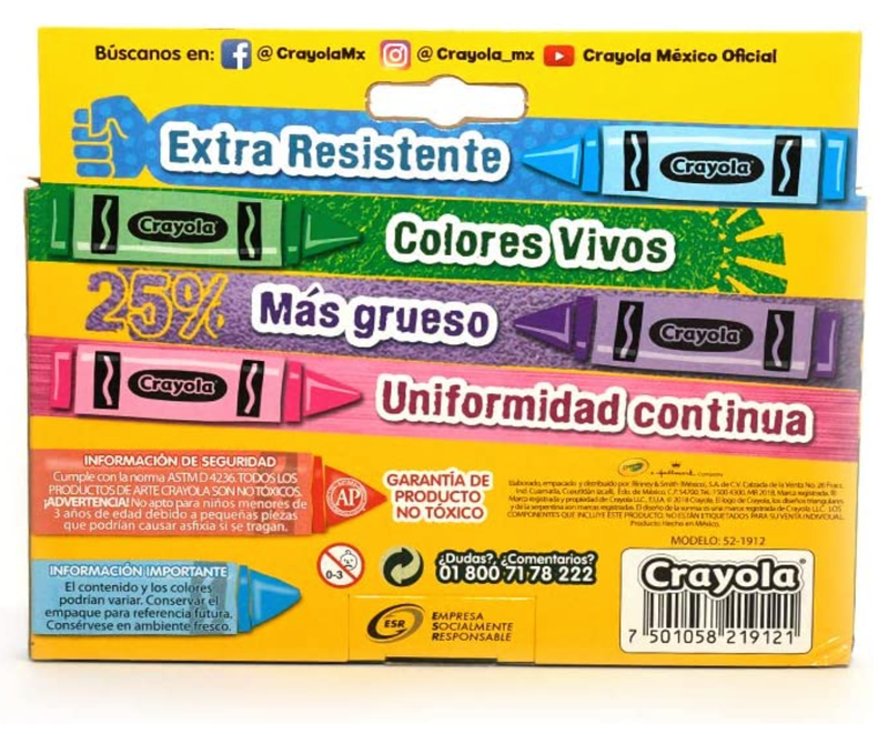 Crayón Extra Jumbo 12 Colores