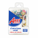 Ac Minipack Chinches Vinil Cab.Colores X 80