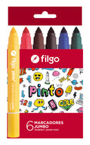 Marcador Pinto Jumbo Estuche 6 Surtido
