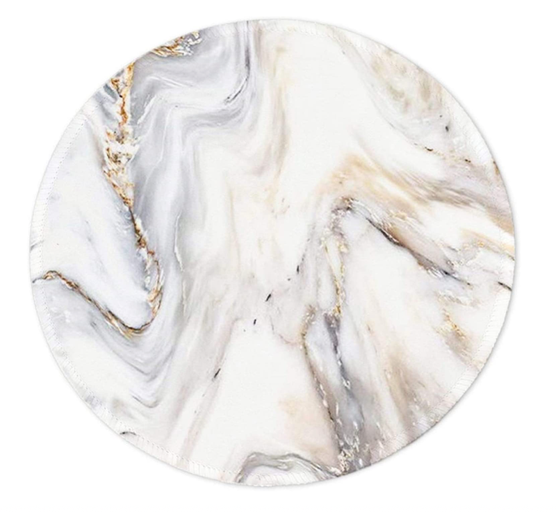 Nakapa Mouse Pad,Anti Slip Rubber Round Mousepads White