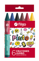 Crayones De Cera Pinto Jumbo / Estuche 6 Surtido