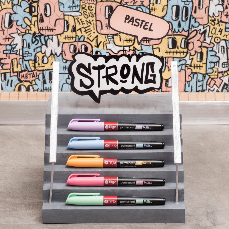 Marcador Permanente 040 Fino / Estuche 5 Pastel