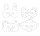 Ac Mascaras Diy Animales Jungla X 4 Modelos