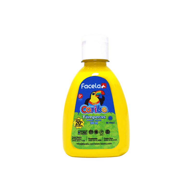 Témpera Lavable Color Amarillo 300 ml