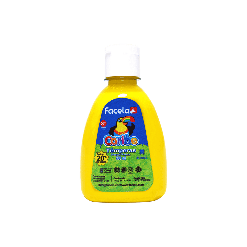 Témpera Lavable Color Amarillo 300 ml
