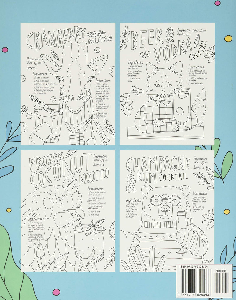 Libro Para Colorear Drinking Animals