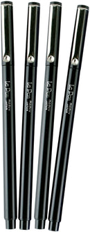 Uchida Of America 4-Piece 0.3 Point Size Le Drawing Pen Set Art Supplies, Balck