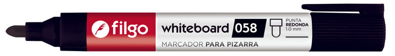 Marcador Pizarra 058 Redonda / Caja 12 Negro