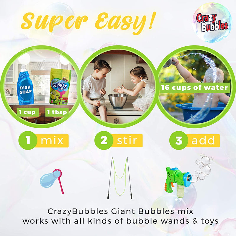 Mix Para Burbujas Crazybubbles Giant Bubbles Mix
