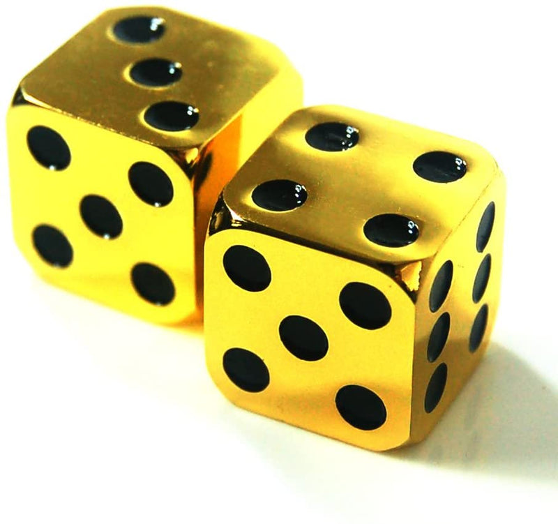 Dados De Metal Dorados