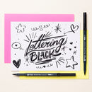 Marcador Brush Pen Caja 12 Negro