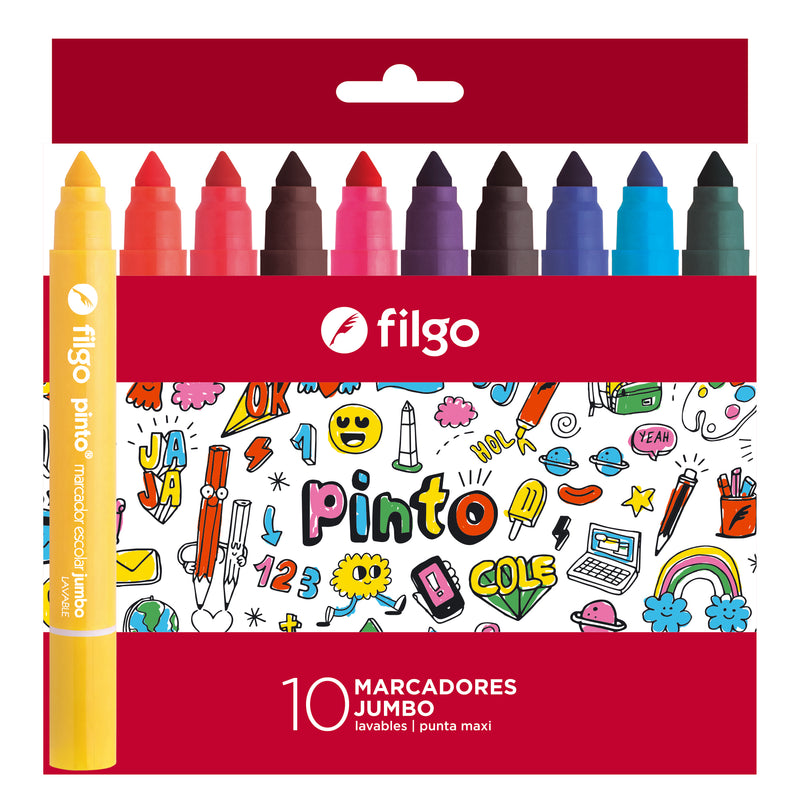 Marcador Pinto Jumbo Estuche 10 Surtido