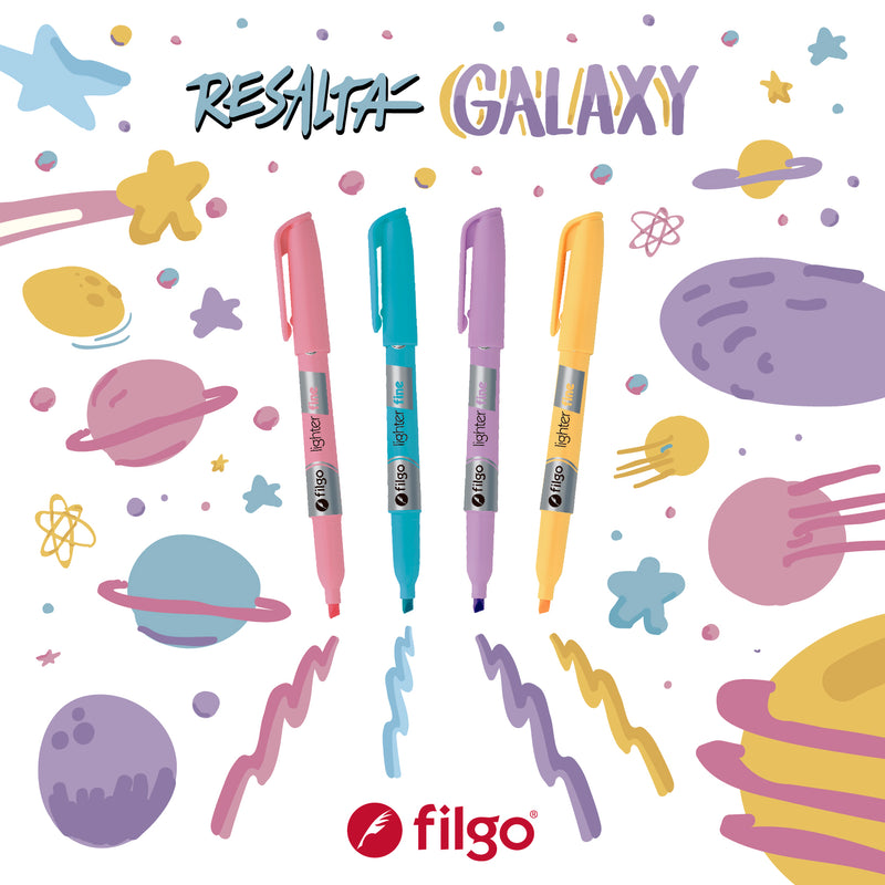 Resaltador Lighter Fine / Estuche 4 Galaxy