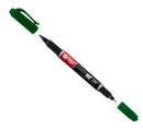 Marcador Permanente 042 Doble Punta / Caja 12 Verde