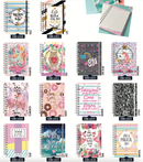 Libreta 14 X 19 Cm, T/Dura 80 Hj. Con Puntos Guía En Color Rosa Con Elástico