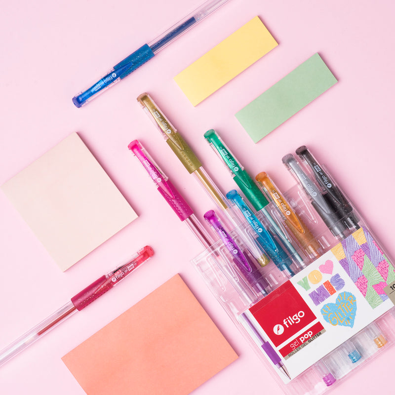 Roller Gel Gel Pop / Estuche 10 Glitter