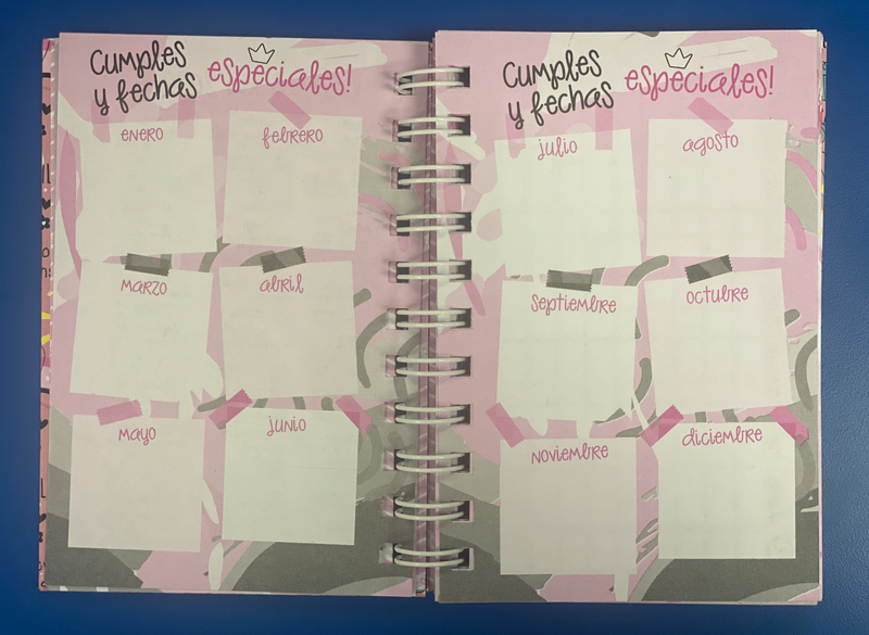 Agenda Perpetua Chica Unicornio