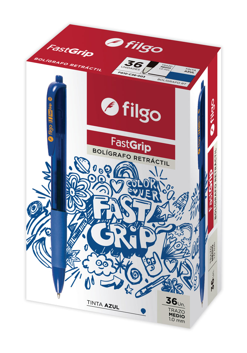 Bolígrafo Fast Grip Azul 1.0