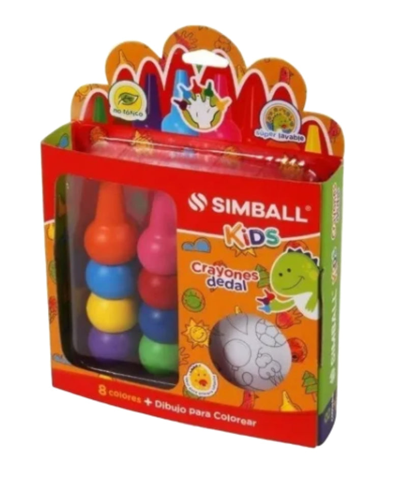 Crayones Para Dedo SIMBAL 8 Piezas