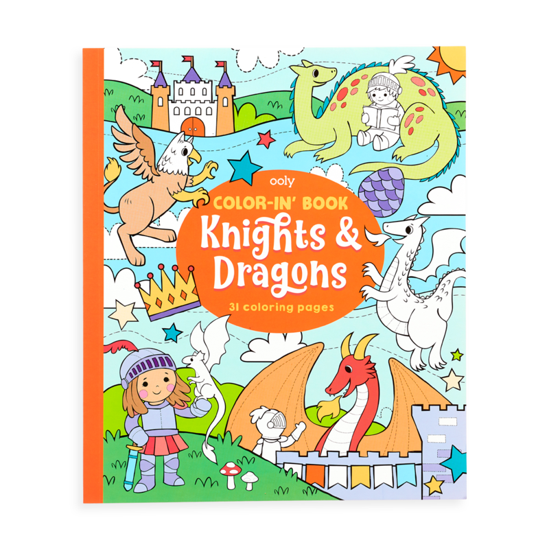 Libro para Colorear Knights Drangons