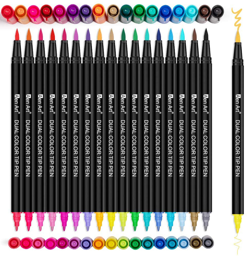 Marcadores Doble Punta 18 unidades (36 colores)