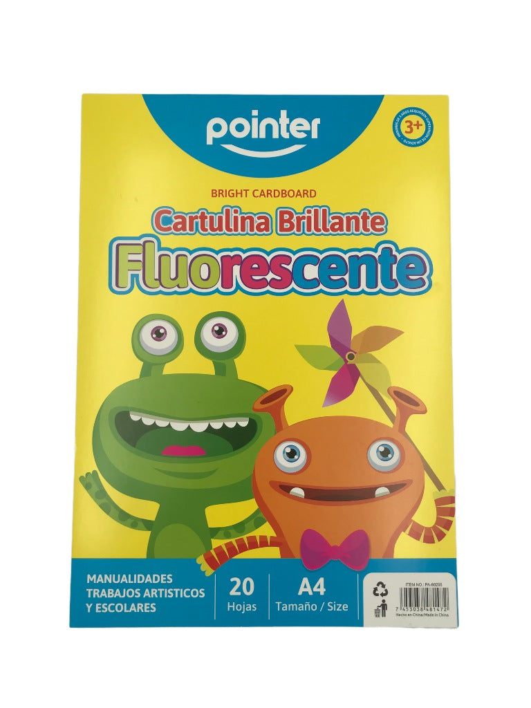 Cartulina Fluorescente Pointer 20 Hojas